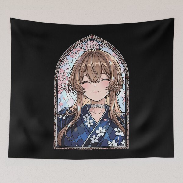 Item preview, Shouko Nishimiya A Silent Voice Sakura Kimono Stained Glass designed and sold by mildaclairmo.