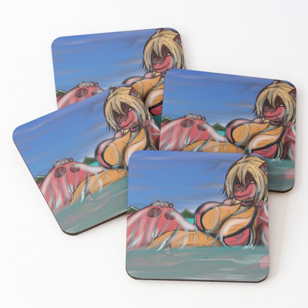 Item preview, Female Dragon Anthro on the Beach designed and sold by TreeEquine.
