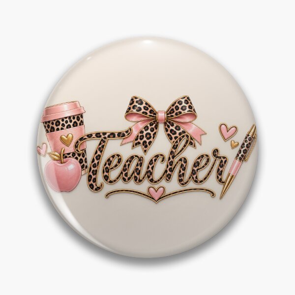 Item preview, Leopard Print Teacher – Chic Pink Teacher Aesthetic designed and sold by HO•Designs.