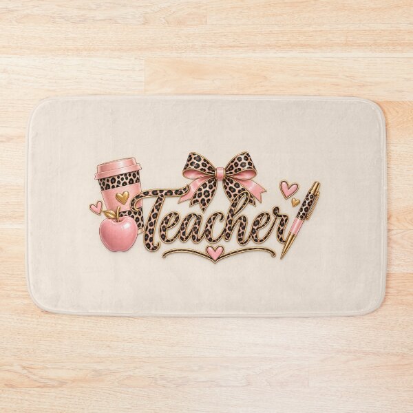 Item preview, Leopard Print Teacher – Chic Pink Teacher Aesthetic designed and sold by HO•Designs.