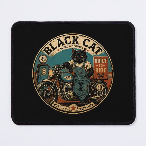 Item preview, Black Cat Motor Garage Speed Service designed and sold by pamira333.