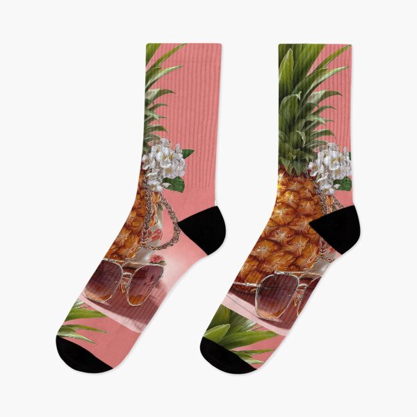Item preview, Pineapple Tropical Fruits and Flowers designed and sold by Grafititee.