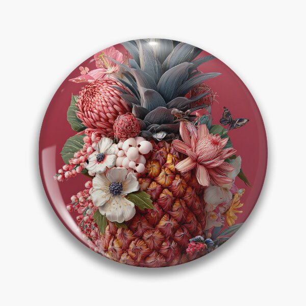 Item preview, Pineapple Tropical Fruits and Flowers designed and sold by Grafititee.