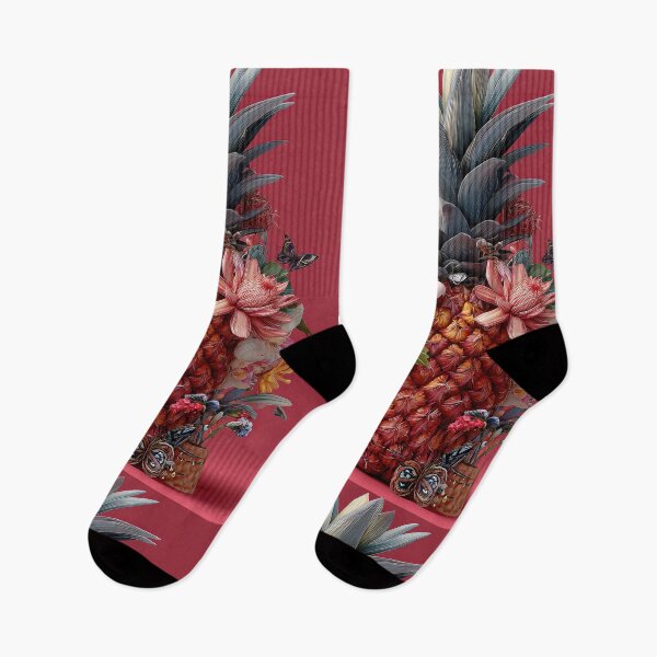 Item preview, Pineapple Tropical Fruits and Flowers designed and sold by Grafititee.