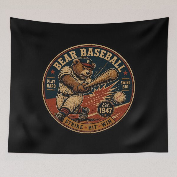 Item preview, Bear Baseball Champ Swing Big designed and sold by pamira333.