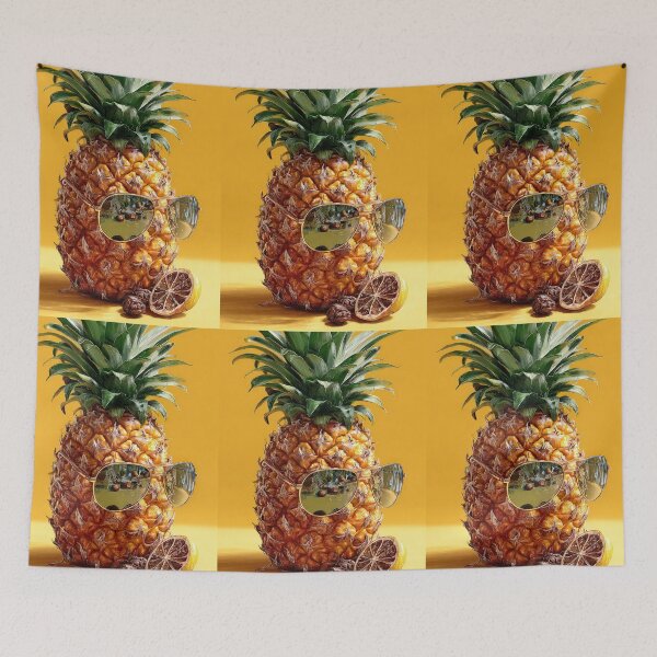 Item preview, Pineapple Tropical Fruits and Flowers designed and sold by Grafititee.
