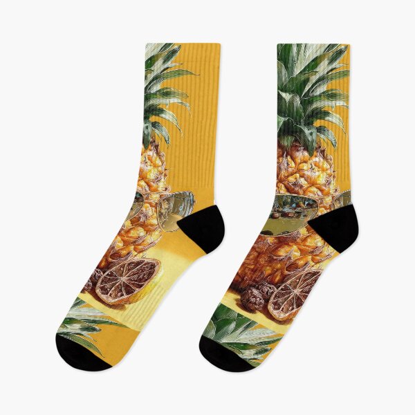 Item preview, Pineapple Tropical Fruits and Flowers designed and sold by Grafititee.