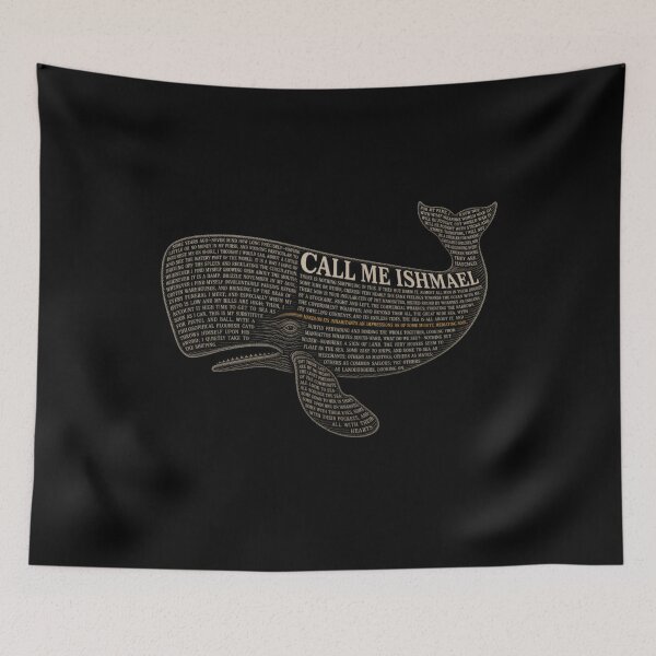 Item preview, Moby Dick Call Me Ishmael - Whale Built from the Text designed and sold by Fenay Designs.