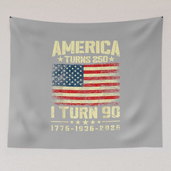 Item preview, America Turns 250 I Turn 90 250th Anniversary 90th Birthday designed and sold by ArleneRowe.