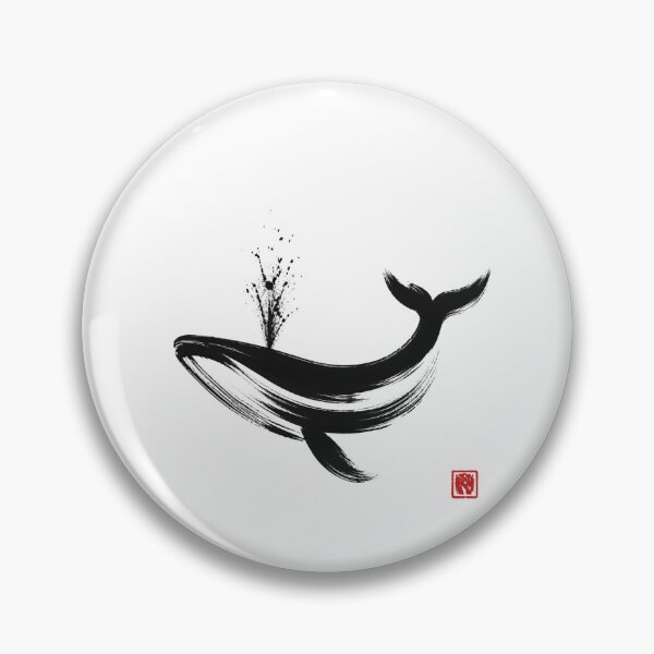Item preview, Moby Dick Ink-Wash Whale - Quiet Red Seal designed and sold by Fenay Designs.
