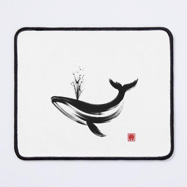 Item preview, Moby Dick Ink-Wash Whale - Quiet Red Seal designed and sold by Fenay Designs.