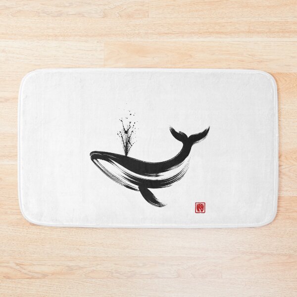 Item preview, Moby Dick Ink-Wash Whale - Quiet Red Seal designed and sold by Fenay Designs.