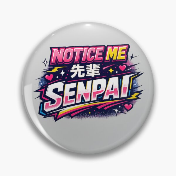 Artikelvorschau, Notice Me Senpai – Anime-Typografie entworfen und verkauft von Dew Drop Designs.