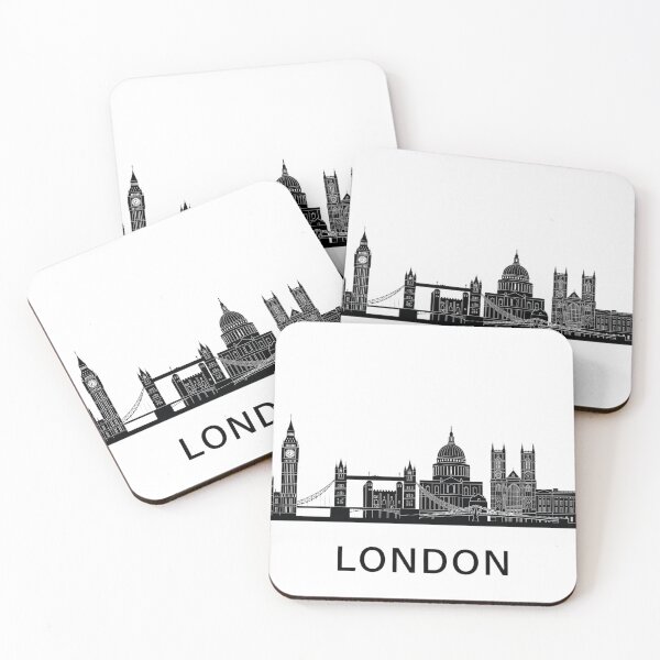 Item preview, London Skyline Black Minimalist City Poster designed and sold by larbimalki.