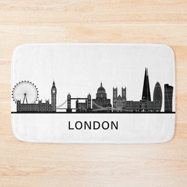 Item preview, London Skyline Black Minimalist City Poster designed and sold by larbimalki.