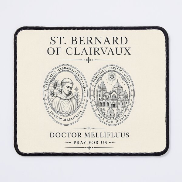 Item preview, St. Bernard of Clairvaux Icon – Doctor Mellifluus Catholic Art designed and sold by John-NW-Shop.