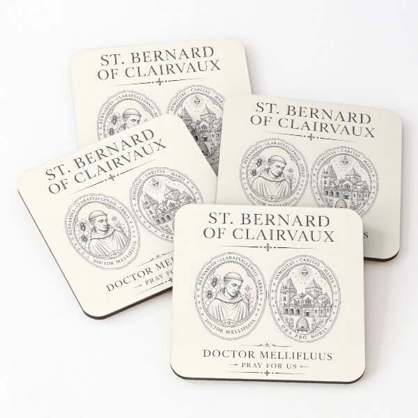 Item preview, St. Bernard of Clairvaux Icon – Doctor Mellifluus Catholic Art designed and sold by John-NW-Shop.