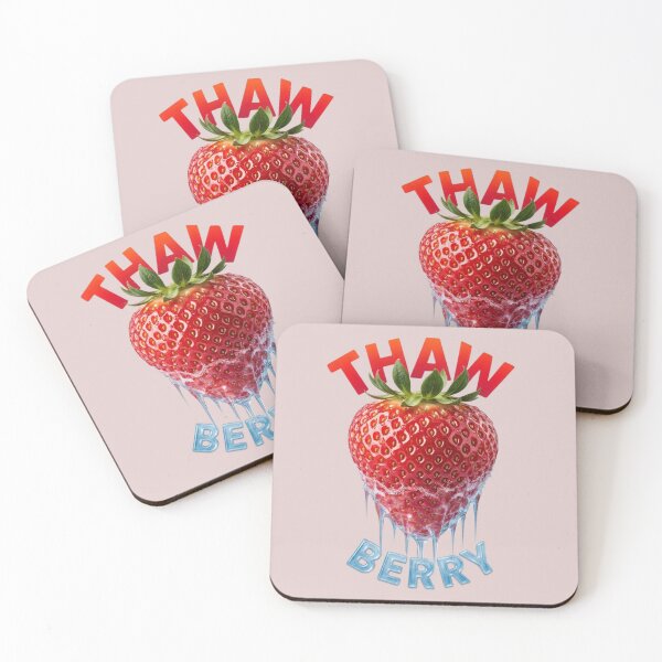 Item preview, Thaw Berry - Funny Frozen Strawberry Pun Design designed and sold by Sezee.