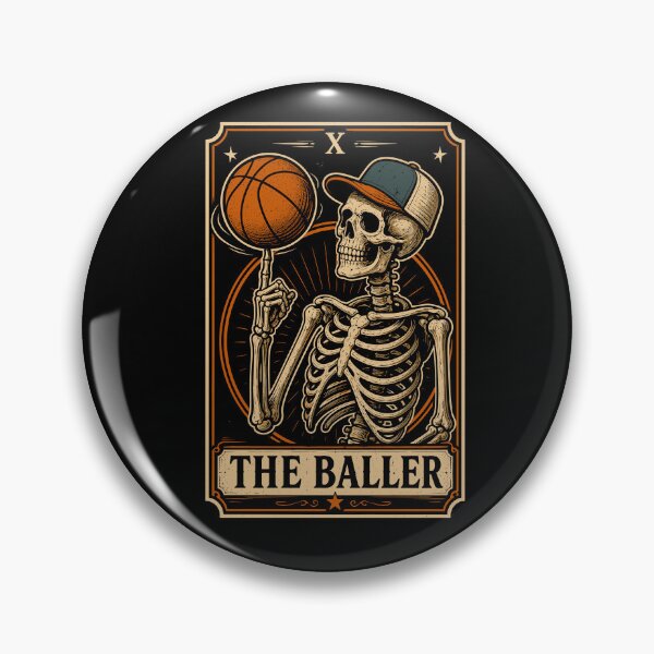 Item preview, The Baller Funny Tarot Card Skeleton Basketball Player designed and sold by gordonbwyashop.