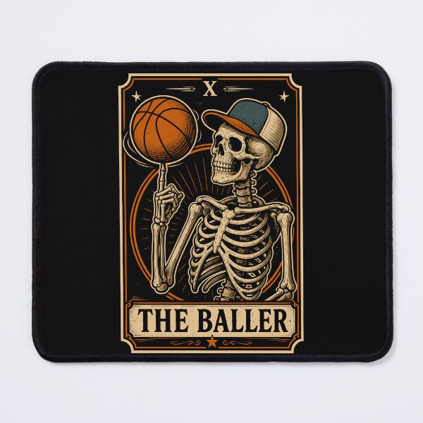 Item preview, The Baller Funny Tarot Card Skeleton Basketball Player designed and sold by gordonbwyashop.