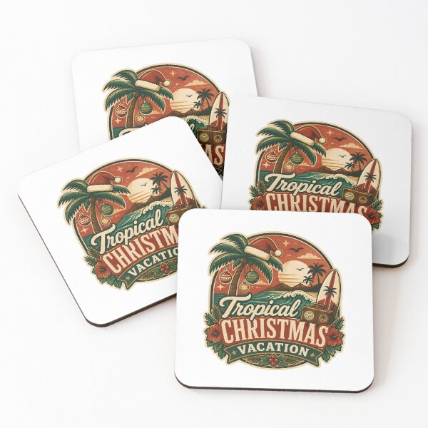Item preview, Tropical Christmas Vacation Vintage Christmas Vacation Travel Gift designed and sold by OliviaHayesArt.
