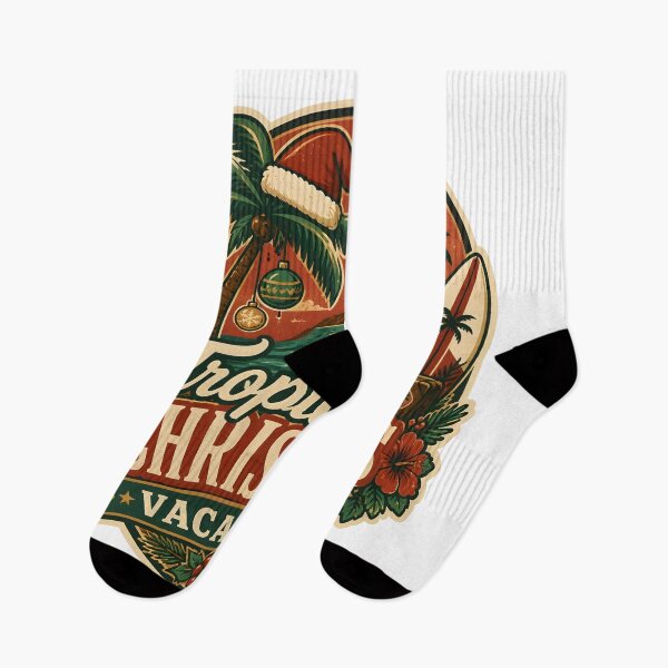 Item preview, Tropical Christmas Vacation Vintage Christmas Vacation Travel Gift designed and sold by OliviaHayesArt.