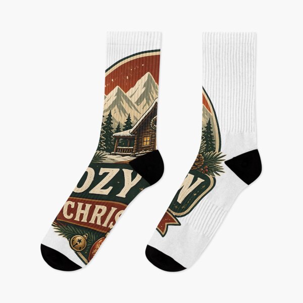 Item preview, Cozy Cabin Christmas Vintage Christmas Vacation Travel Gift designed and sold by OliviaHayesArt.