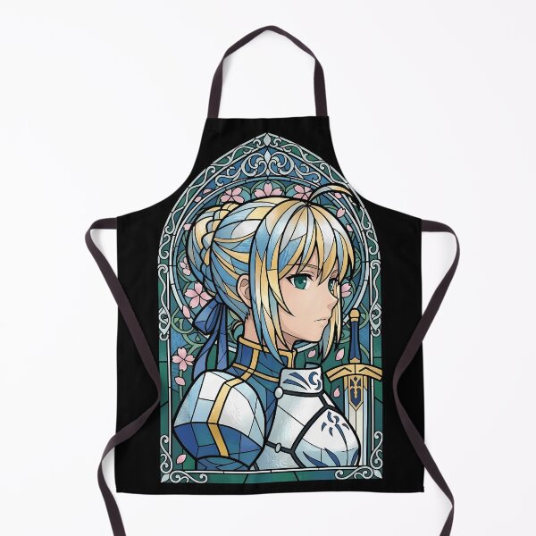 Item preview, Saber Fate Stay Night Blue Knight Stained Glass Portrait designed and sold by mildaclairmo.