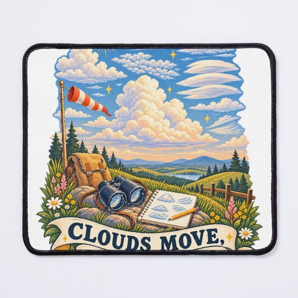 Item preview, Clouds Move Wonder Stays Cloud Watching Art designed and sold by CheerfulNest.