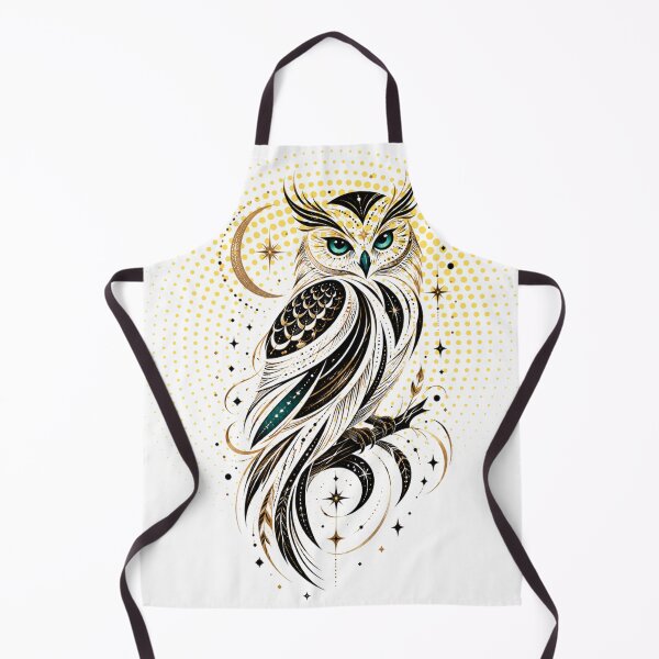 Item preview, Mystical Celestial Owl – Elegant Gold & Teal Fantasy Art  designed and sold by The Kawaii Forge.
