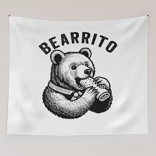Item preview, Bearrito Bear Eating a Burrito, Mexican Food designed and sold by aponwao.