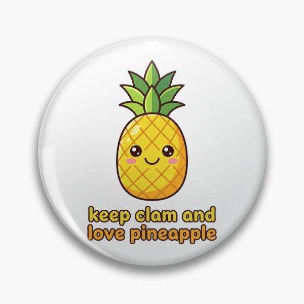 Item preview, Keep Calm and Love Pineapple Cute Kawaii Fruit Tropical Summer Shirt Design designed and sold by morning sun.