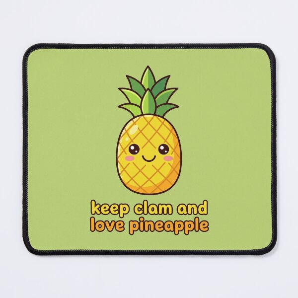 Item preview, Keep Calm and Love Pineapple Cute Kawaii Fruit Tropical Summer Shirt Design designed and sold by morning sun.