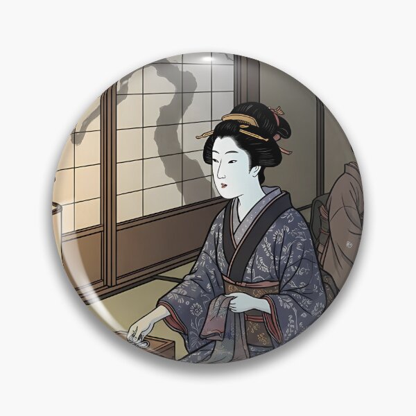 Item preview, Japanese Women Sewing in the Quiet Night - Ukiyo-e Art designed and sold by TokyoUkiyoHouse.