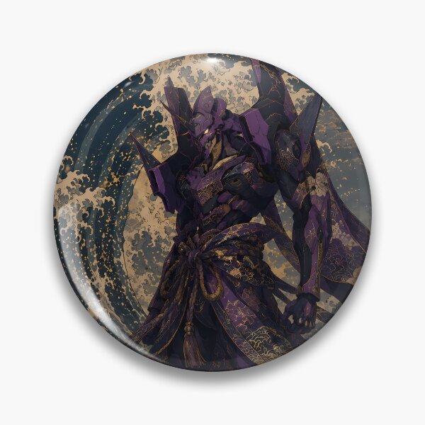 Item preview, Evangelion Unit 01 Neon Genesis Evangelion Great Wave Moon designed and sold by mildaclairmo.