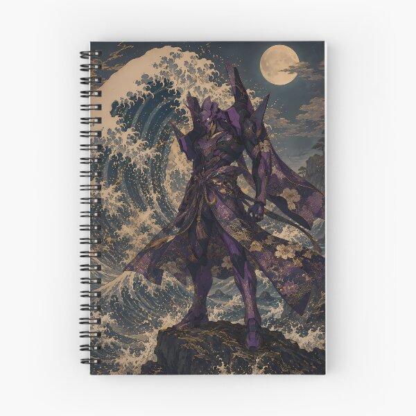 Item preview, Evangelion Unit 01 Neon Genesis Evangelion Great Wave Moon designed and sold by mildaclairmo.