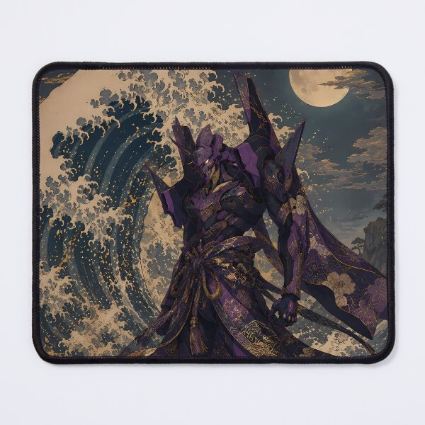 Item preview, Evangelion Unit 01 Neon Genesis Evangelion Great Wave Moon designed and sold by mildaclairmo.