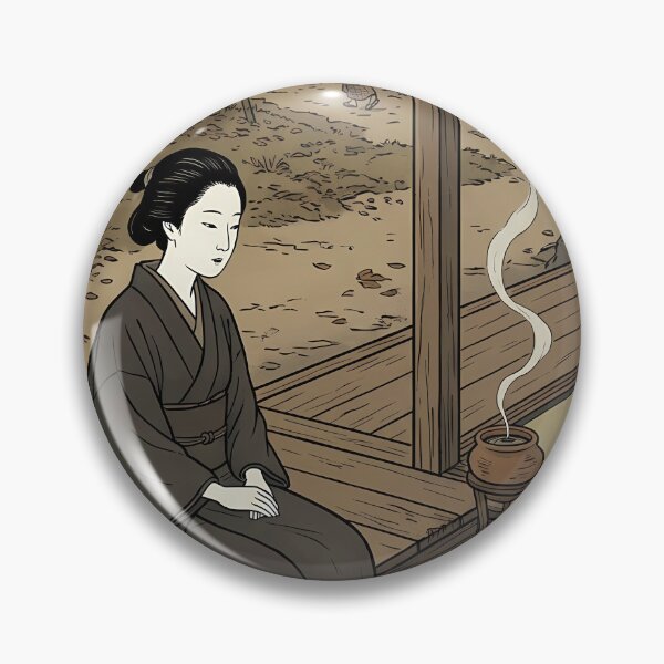 Item preview, Elegant Woman Watching Autumn Leaves from Engawa - Ukiyo-e Art designed and sold by TokyoUkiyoHouse.