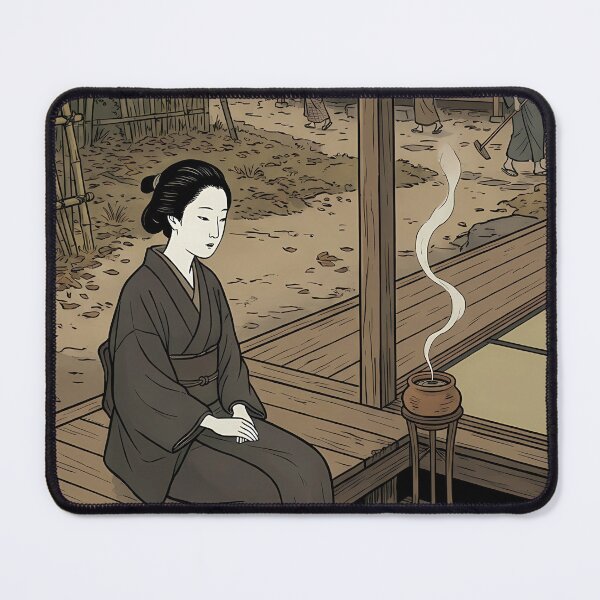 Item preview, Elegant Woman Watching Autumn Leaves from Engawa - Ukiyo-e Art designed and sold by TokyoUkiyoHouse.