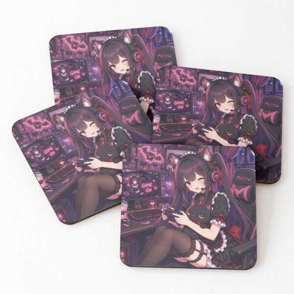 Item preview, Game On, Neko! – Gothic Gamer Maid designed and sold by Revyra Design .