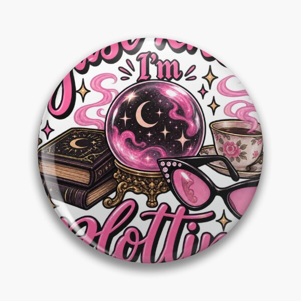 Item preview, Just Know I’m Plotting – Sassy Crystal Ball Witchy Retro Sticker designed and sold by Not Okay Supply Co..