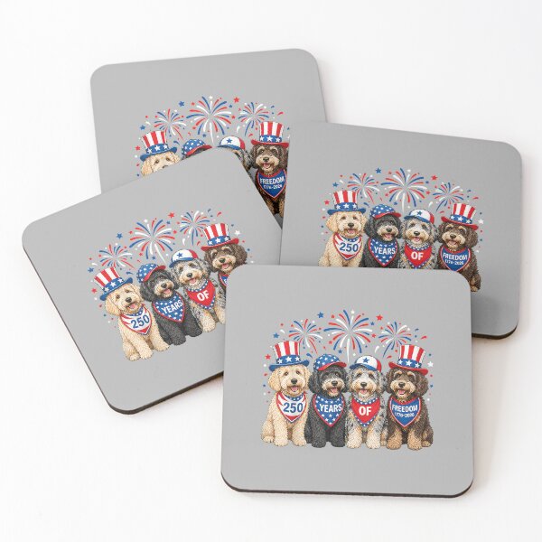 Item preview, Aussiedoodle Dog 250 Years American 1776 2026 4th July designed and sold by ArleneRowe.