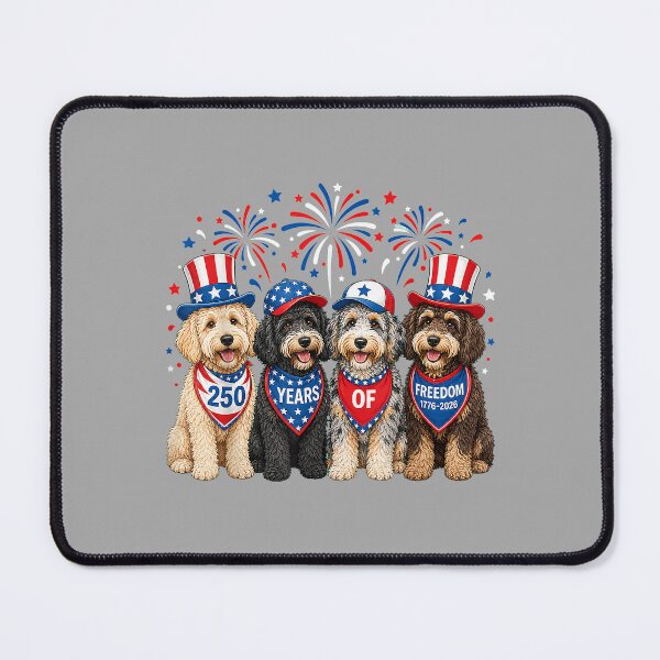 Item preview, Aussiedoodle Dog 250 Years American 1776 2026 4th July designed and sold by ArleneRowe.