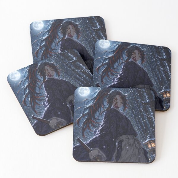 Item preview, Kokushibou Demon Slayer Snowy Forest Beneath the Full Moon designed and sold by mildaclairmo.