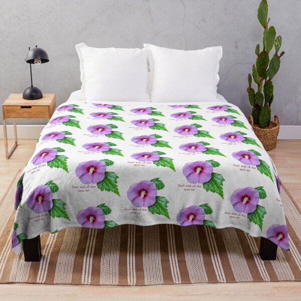 Item preview, Don’t wish all that upon me, Purple flower with leaves designed and sold by Josephine Ethereal.