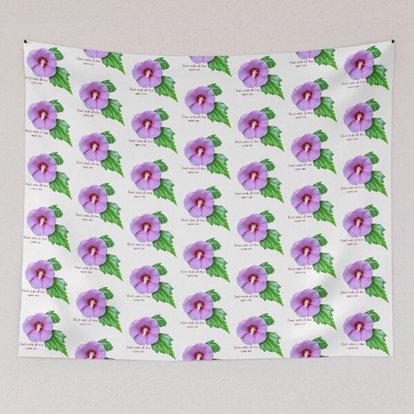 Item preview, Don’t wish all that upon me, Purple flower with leaves designed and sold by Josephine Ethereal.