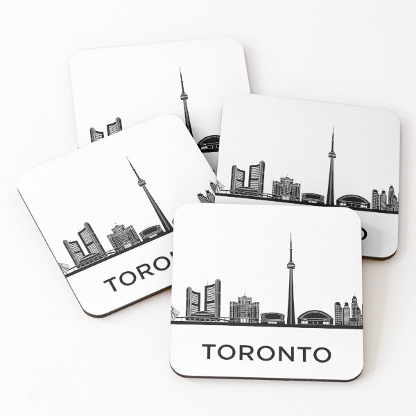 Item preview, Toronto Skyline Black Minimalist Canada Poster designed and sold by larbimalki.