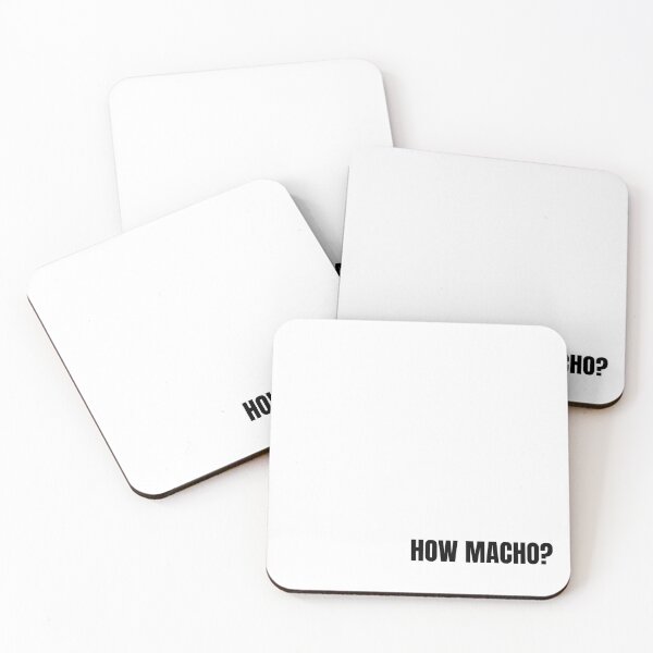 Item preview, HOW MACHO? – Funny Macho Man Pun designed and sold by Paper Owl Studio.