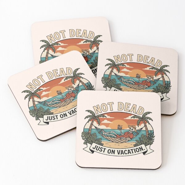 Item preview, Not Dead Just On Vacation Funny Skeleton Beach designed and sold by LuloCreative.