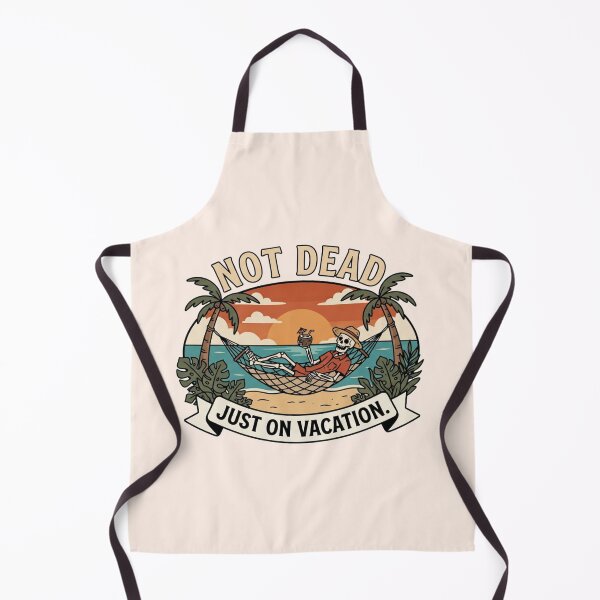 Item preview, Not Dead Just On Vacation Funny Skeleton Beach designed and sold by LuloCreative.